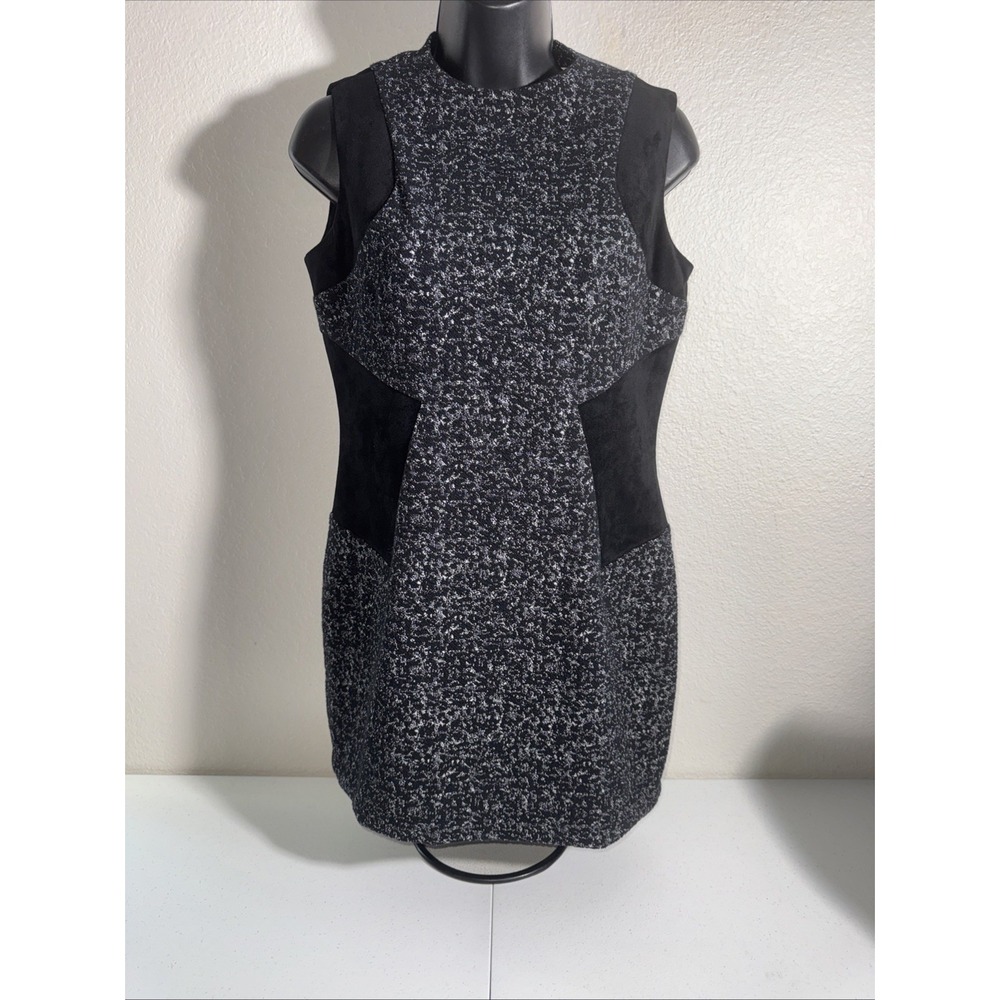 Calvin Klein Dress Black & Gray Tweed Size 8 CK Stylish Cocktail Party Cute